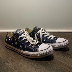 Daisy embroidered denim Converse sneakers